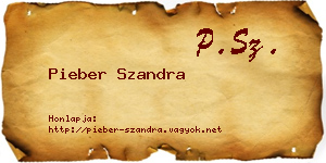 Pieber Szandra névjegykártya